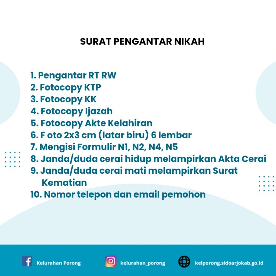 SURAT PENGANTAR NIKAH